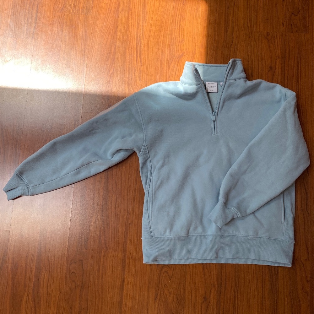 Aritzia Sweatfleece Boyfriend Quarter Zip